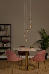 BERLIANE 00430/21/60 lampa wisząca kaskada LED 5x4W DIM klosz szklany z diamentem