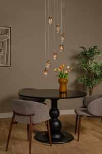 BERLIANE 00430/28/60 lampa wisząca kaskada LED 7x4W DIM klosz szklany z diamentem