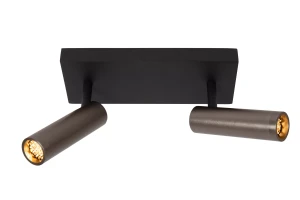 GRADO 22974/02/15 lampa sufitowa ciemna stal szczotkowana / czarny 2xGU10 MR11