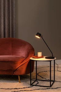MILNE 44516/06/30 lampa biurkowa czarna LED 8W ściemnianie dotykowe