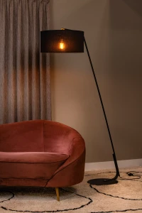 KELSO 44719/81/30 lampa stojąca czarna z abażurem fi 48cm 1xE27