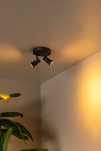 KIANTI lampa sufitowa spoty regulowane czarne 2xGU10 LUCIDE 53901/12/30