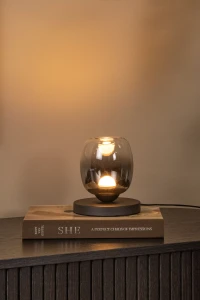 TIAMINO 74519/05/30 lampa stołowa LED 1x6W klosz szkło dymione 