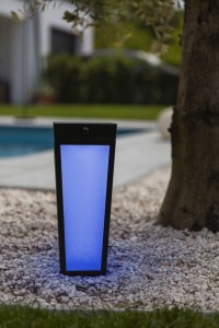 DIAS 6996601012 solarny niski słupek LED 8,4W RGB CCT IP44 czujnik ruchu sterowanie aplikacją