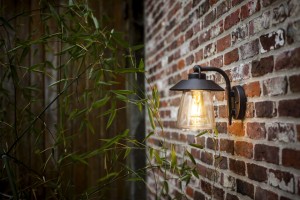 CATE 5264201213 lampa zewnętrzna latarenka ciemny rdzawy klosz szklany  1xE27 IP44