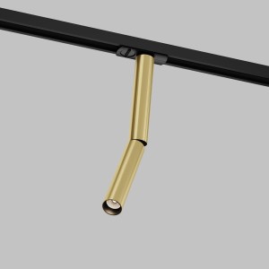 UNITY FOCUS DUAL TR142-1-6W3K-BS spot długa tuba łamana mosiądz LED 6W 3000K  do szyny 1-fazowej