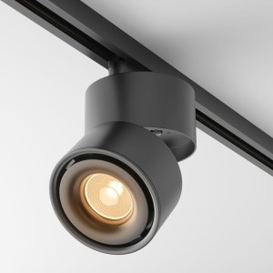 UNITY Yin TR084-1-15W3K-D-B-DE czarna tuba łamana LED 15W CCT 24 st do szyny 1-fazowej przełącznik barwy światła na obudowie