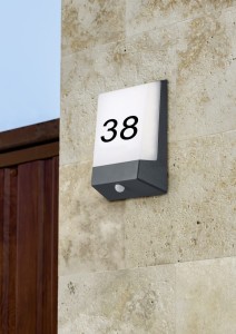 KASAI 228669142 kinkiet zewnętrzny z czujnikiem zmierzchu z nr domu LED 9W IP54 antracyt