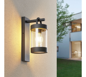 SAMBESI 204160142 kinkiet zewnętrzny z czujnikiem zmierzchu antracyt 1xE27 IP44