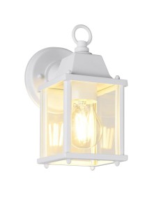 MIRANDE 262260131 biały kinkiet zewnętrzny latarenka retro 1xE27 IP23