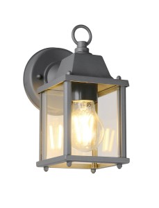 MIRANDE 262260142 antracytowy kinkiet zewnętrzny latarenka retro 1xE27 IP23