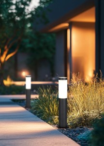 TRIOTO lampa stojąca ogrodowa 45cm tuba antracytowa biały klosz 1xE27 IP44 TRIO 509760132