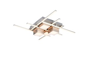 ROGER 647810407 nowoczesna lampa sufitowa nikiel mat LED 35W DIM  2700-6500K sterowanie pilotem