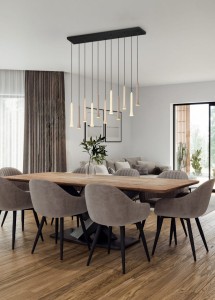 FIATO 352011117 lampa wisząca na listwie 11 lejków  LED 11x3W DIM CCT przełącznik barwy światła