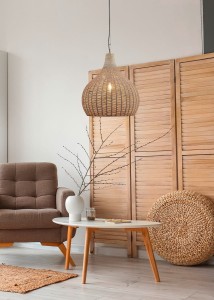 JANNE 366700136 lampa wisząca fi 54cm abażur tkany z juty 1xE27