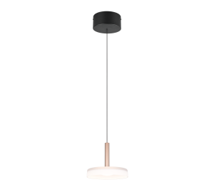 CELESTE 354910165 lampa wisząca z białego szkła LED 10W DIM wykończenie czarne i kawowe