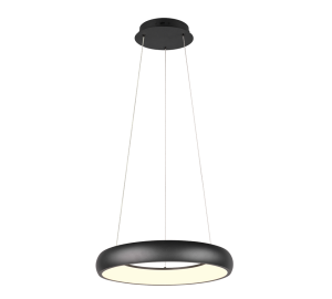 CARDONA 349614532 lampa wisząca czarna pierścień 46cm LED 29W CCT  3-stopniowe ściemnianie