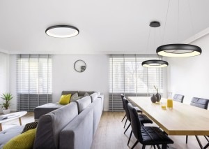 CARDONA 349616032 lampa wisząca czarna pierścień 62cm LED 38W CCT  3-stopniowe ściemnianie