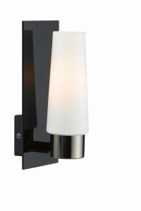 BRASTAD Kinkiet 1L Czarny/Biały IP44