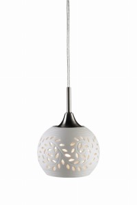 LOHALS Wisząca 1L 18cm Stalowy/Biały