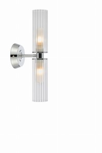 RIMINI Kinkiet 2L Przeźroczysty/Chrome IP44