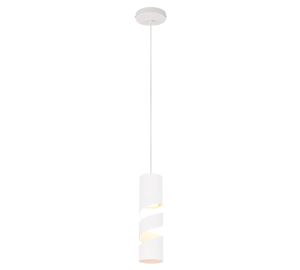 STREAM 364000131 lampa wisząca tuba biały korkociąg 1xGU10
