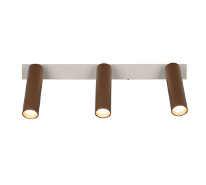 AMBALA 849210365 beżowo-kawowa lampa sufitowa ścienna regulowane reflektorki LED 3x5,5W DIM CCT