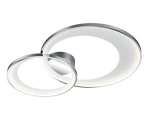 GRANADA 673890206 plafon okręgi chrom LED 36W 3000K 3-stopniowe ściemnianie