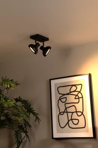 SENSAS 30997/02/30 spot czarny regulowany 2xES111 GU10