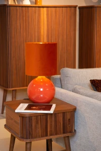 ESTERAD 10519/81/53 lampa stołowa w stylu lat 60 pomarańczowa z abażurem 47 cm