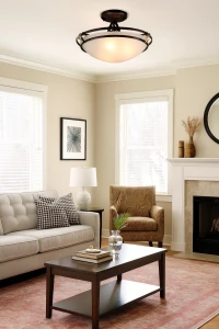 COMBINARE klasyczna lampa sufitowa antyczny brąz klosz szkło mrożone 3xE27