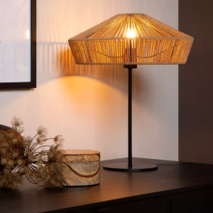 YUNKAI 10513/40/72 lampa stołowa w stylu boho 40cm wykonana z papieru 1xE27
