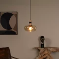 lampa wiszaca bursztynowy klosz Ilona