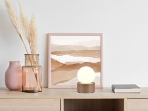 COUNTESS R59051065 lampa stołowa retro podstawa brązowa biały klosz fi 12cm 1xE14