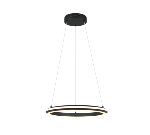 AMADOR lampa wisząca czarna ring fi 45cm LED 34W CCT 3stepDIM TRIO 331010132