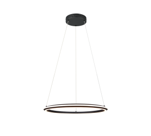 AMADOR lampa wisząca czarna ring fi 75cm LED 48W CCT 3stepDIM TRIO 331019132
