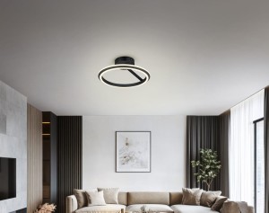 AMADOR 635510132 lampa sufitowa czarna ring fi 45cm LED 34W CCT 3stepDIM
