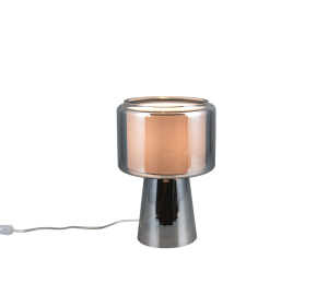 ROCKA 519900157 lampa stołowa ze szkła chromowanego abażur biały E14