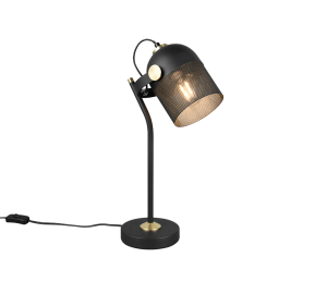 MIXA 548200132 lampa biurkowa czarna z dodatkiem złota regulowana E27