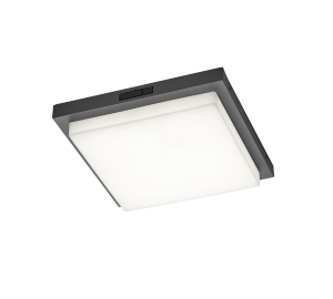 BERMEJO 630369242 kwadratowa lampa zewnętrzna LED 14W CCT IP54 z czujnikiem  ruchu montaż ściana / sufit