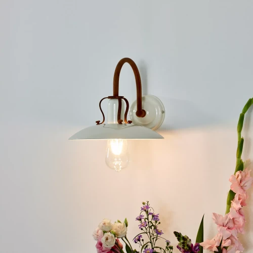 lampa ścienna krem rdza romer