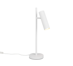 SOKA 567700131 lampa biurkowa biała ryflowana tuba 1xGU10 regulowana