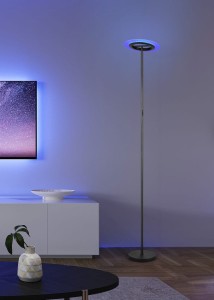 SAMBA R43411132 lampa stojąca czarna LED RGB 16,5W CCT DIM + pilot