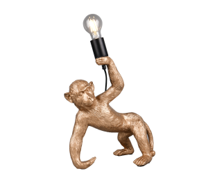 BOBO R56561079 lampa stołowa złota małpka trzymający czarną oprawkę do żarówki na E27