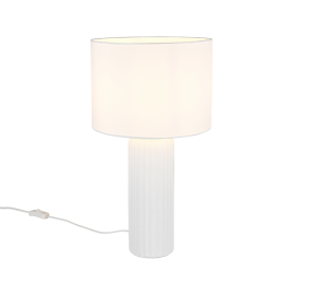 BLAIR  R51811031 wysoka lampa stołowa biała podstawa ceramiczna 1xE27