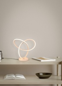 LANDO R53591166 nowoczesna piaskowa lampa stołowa LED 8W 3000K