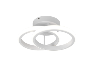 KASIA R63531131 lampa sufitowa dwie białe obręcze LED 7W 4000K