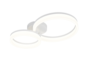 SCOPE R63601231 lampa sufitowa dwa białe ringi fi 23cm i 33cm LED 22W 4000K