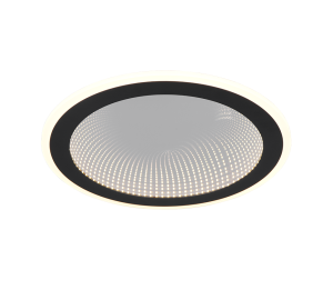 DIVINA R67681132 lampa sufitowa czarna lutro z efektem głębi LED 21,5W 2700-6500K 3stepDim + pilot