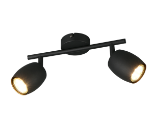NANCY R86262032 regulowana lampa ścienna sufitowa czarny mat 2xGU10